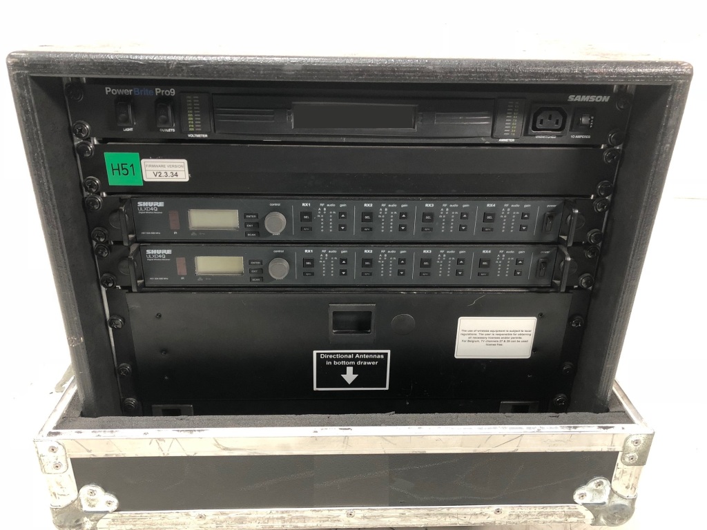 2X SHURE ULX-D QUAD RECEIVER +ANTENNA’S