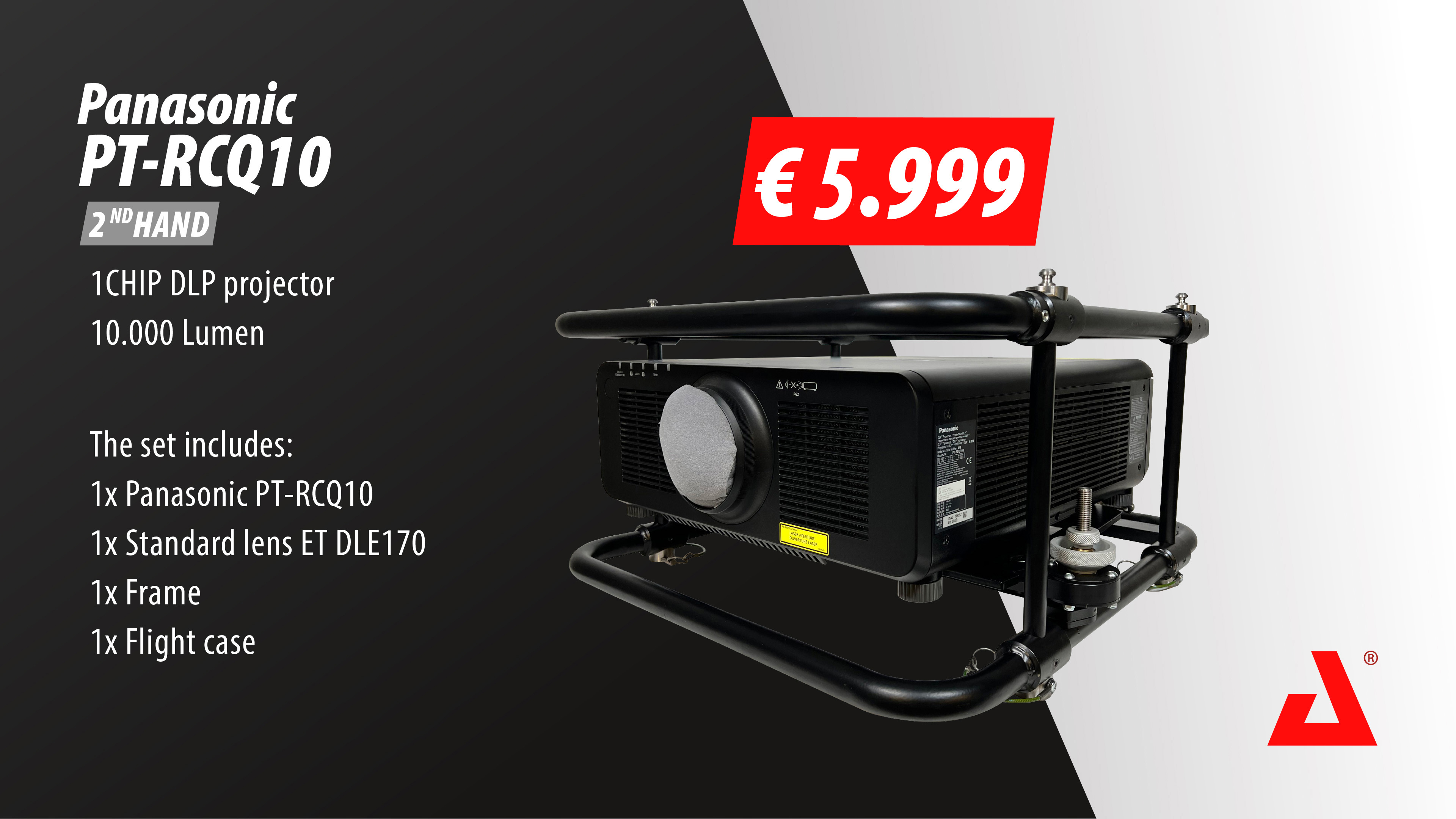 DLP PROJECTOR 10.000 LUMEN  PANASONIC PT-RCQ10